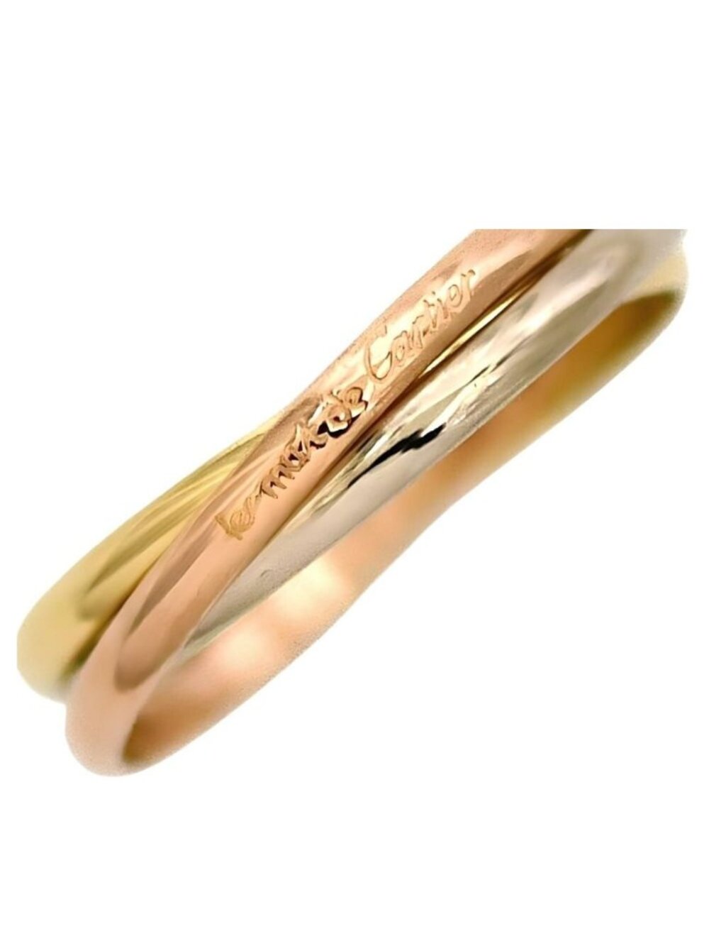 Cartier Trinity Ring Vintage Gold YG PG WG Triple